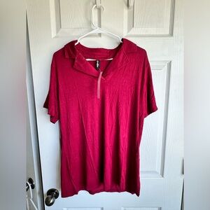 Elegant Red Short Sleeve Polo Shirt. (T13)